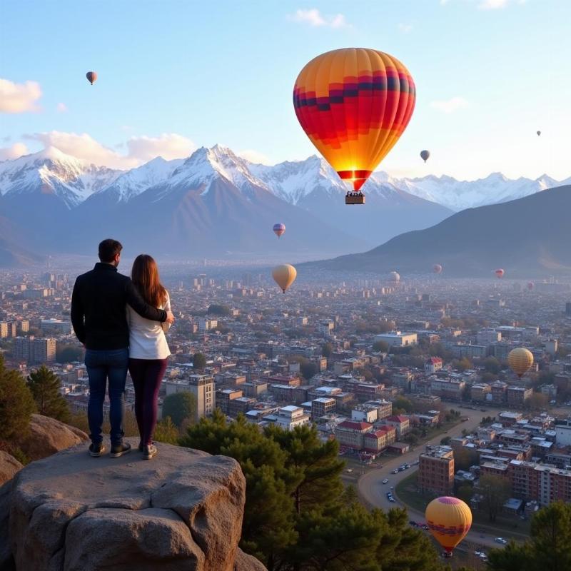 Hot air balloon ride over Kathmandu Valley