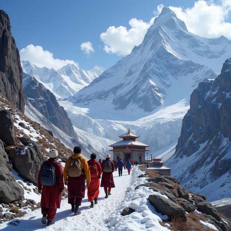 Kedarnath Temple Pilgrims