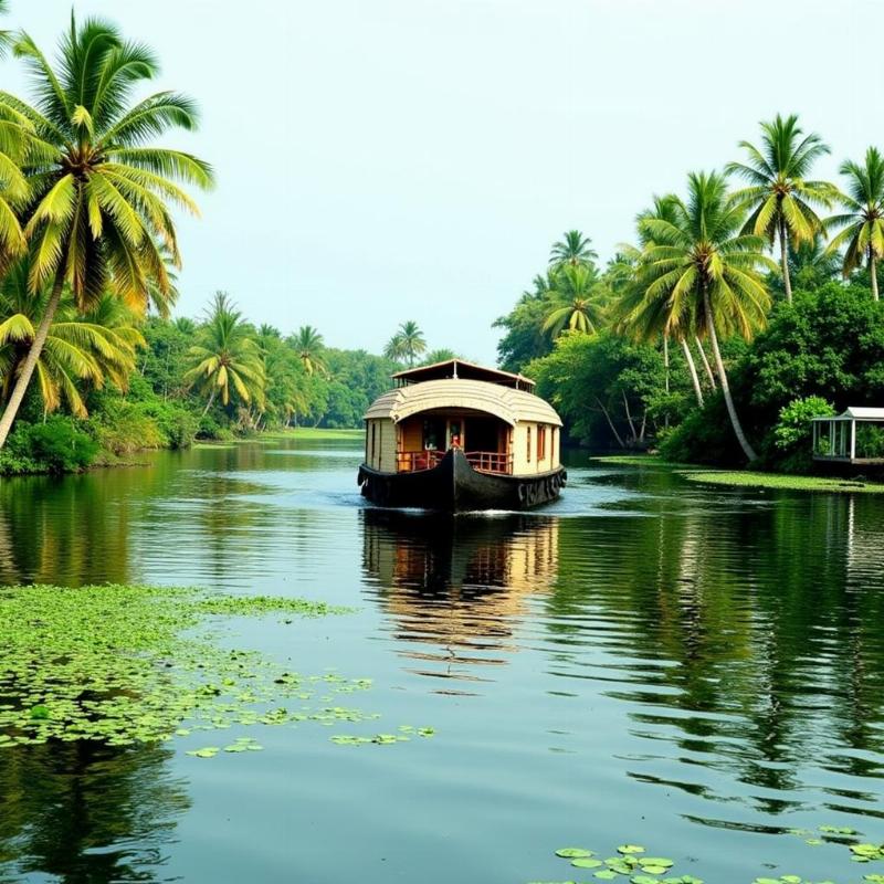 Houseboat on the Kerala backwaters