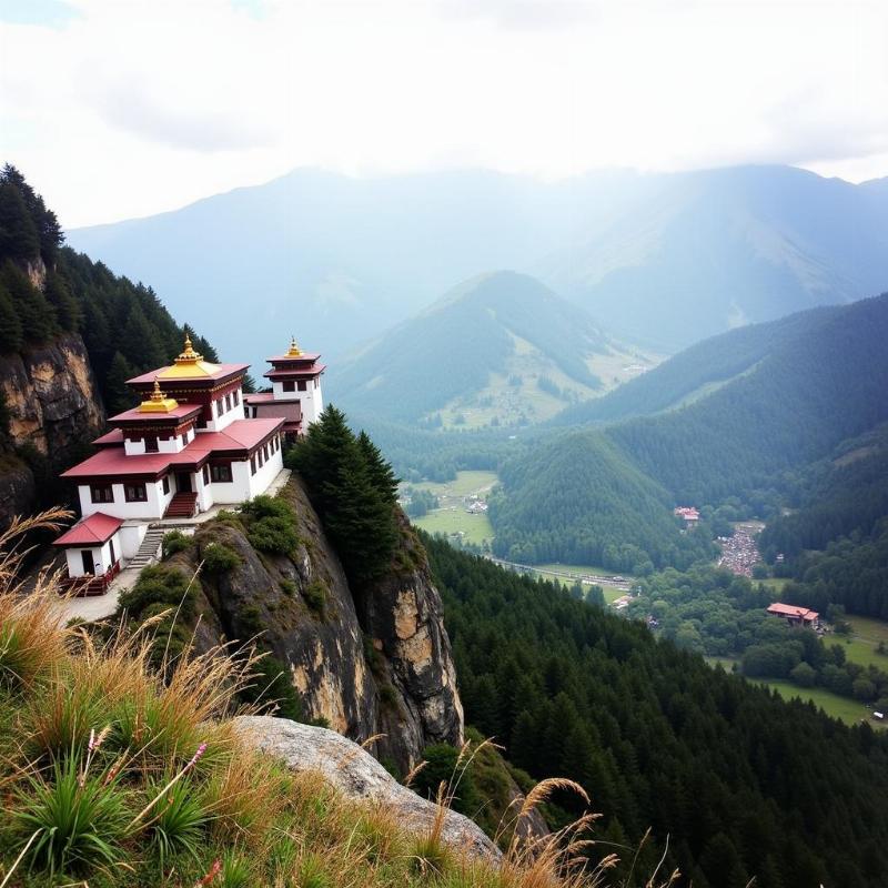 Keylong Gompa overlooking the valley