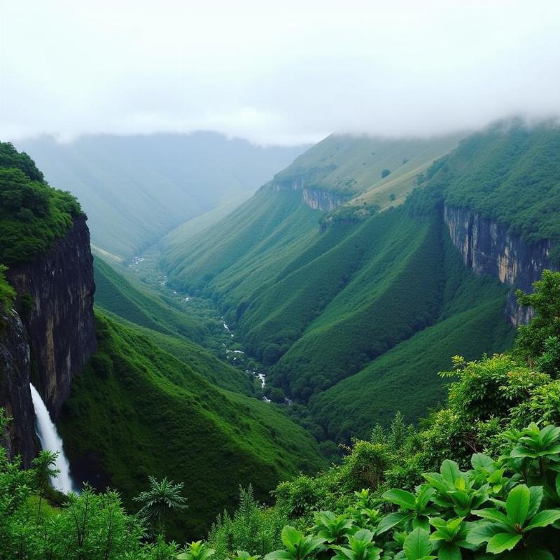 Khandala Waterfall Scenic View in Monsoon