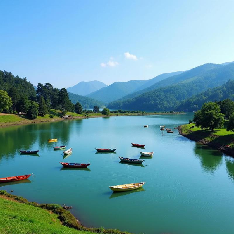 Scenic view of Kodai Lake