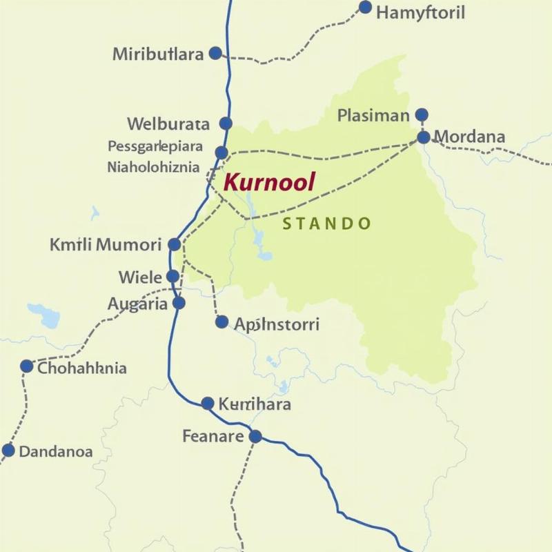 Map of Kurnool and Surrounding Areas