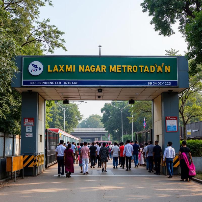 Laxmi Nagar Metro Station Entrance