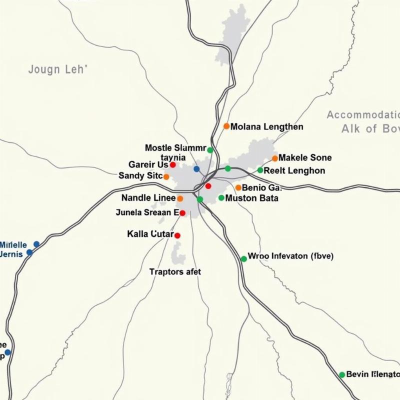 Leh Ladakh Accommodation Map