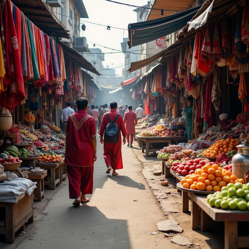 Vibrant Local Market in Vaishali