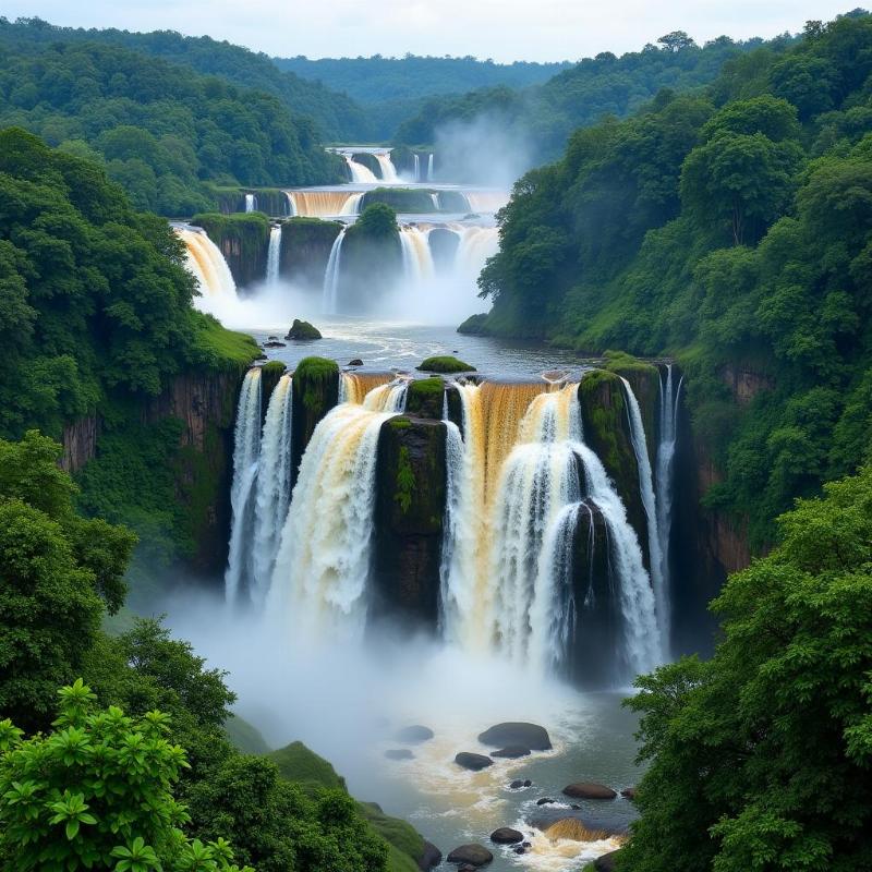 Magod Falls cascading down in Yellapur, Karnataka