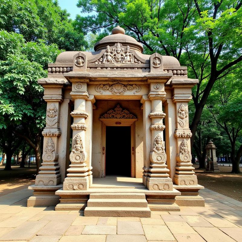 Maithan Temple Lakhimpur Assam - A serene view of the ancient Maithan Temple in Lakhimpur, Assam, showcasing its intricate architecture and peaceful surroundings.