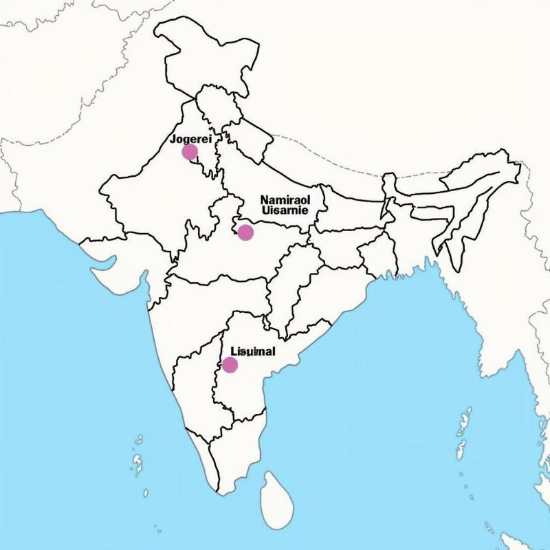 Map of Major Indian Airports