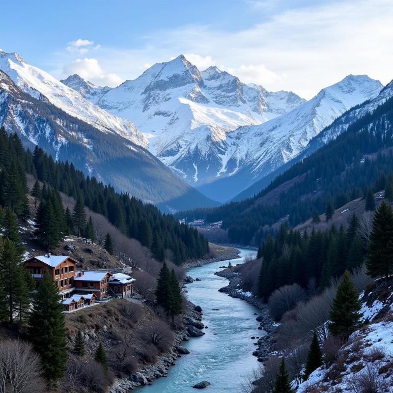 Manali Himachal Pradesh Snow Covered Mountains