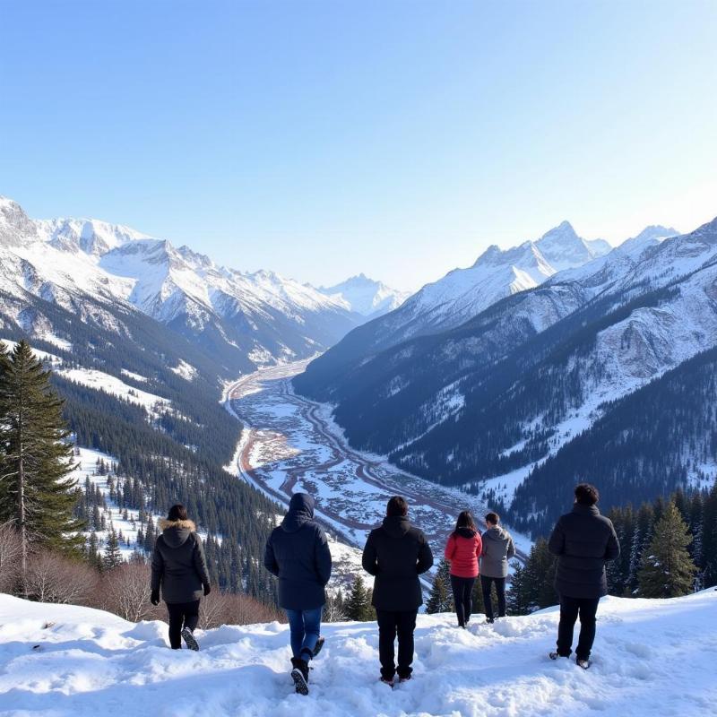 Snowy Manali Landscape