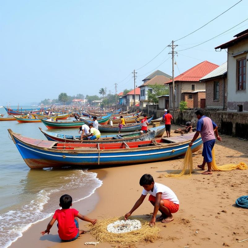 Mannar Fishing Village Local Life