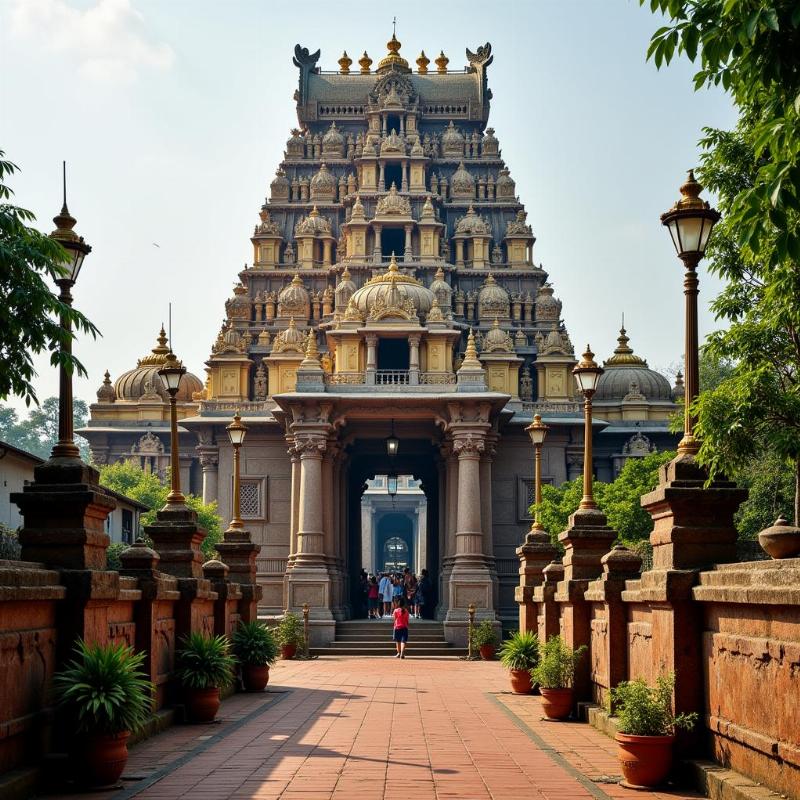 Scenic view of the Mantralayam temple