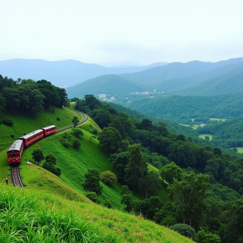 Scenic view of Matheran hill station