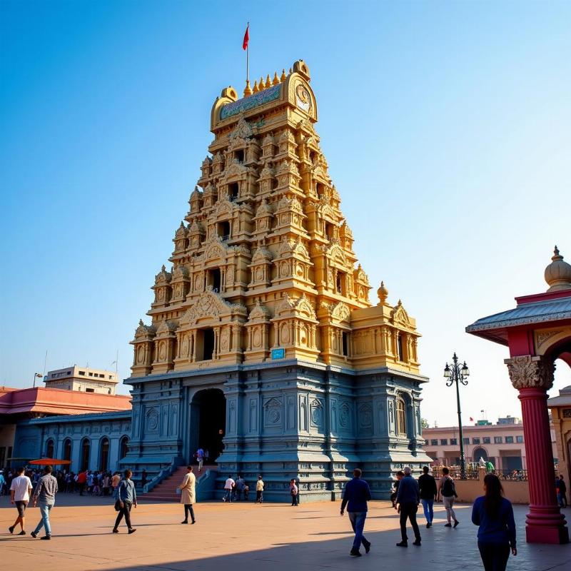 Meenakshi Temple during winter