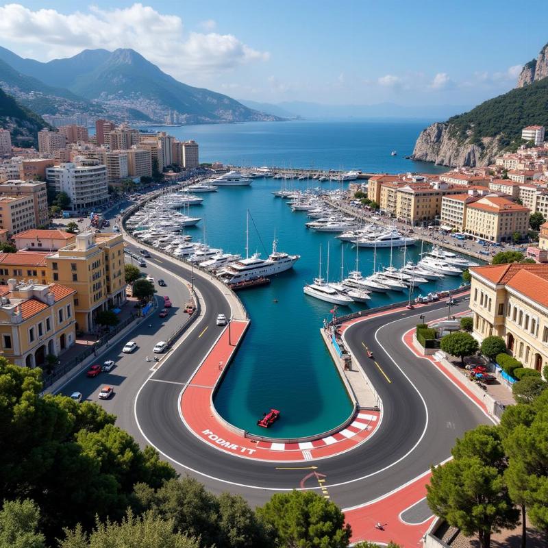 View of the Monaco Grand Prix track