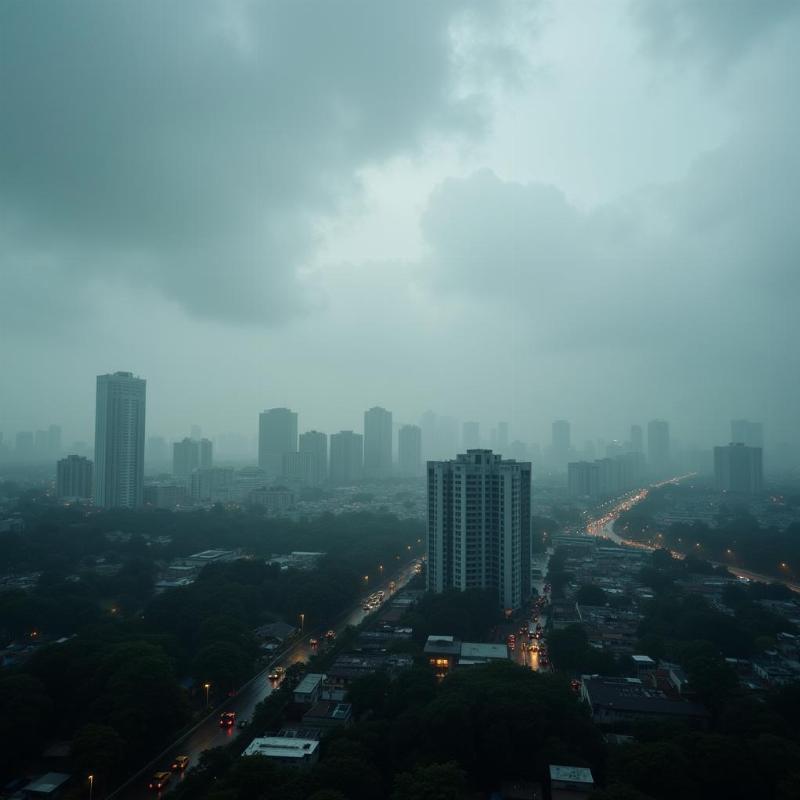 Mumbai Skyline During Monsoon