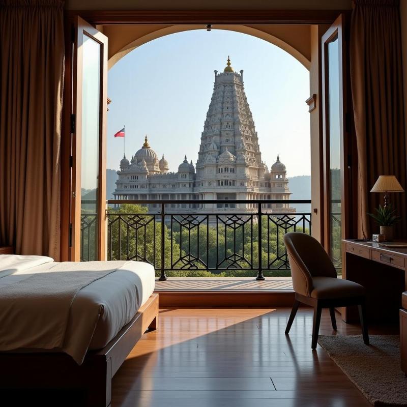 Hotels with Murudeshwar temple view provide a unique and spiritual experience.