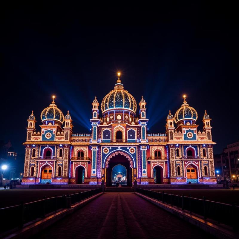 Mysore Palace Illuminated at Night