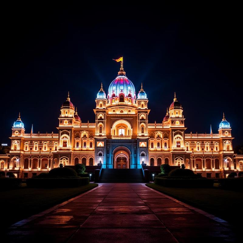 Mysore Palace Illuminated at Night