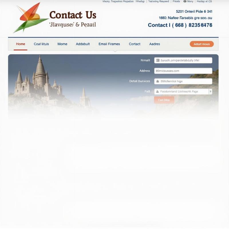 Nafees Travels Website Contact Page