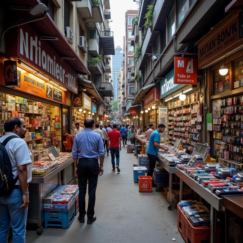 Nehru Place Market Hustle and Bustle