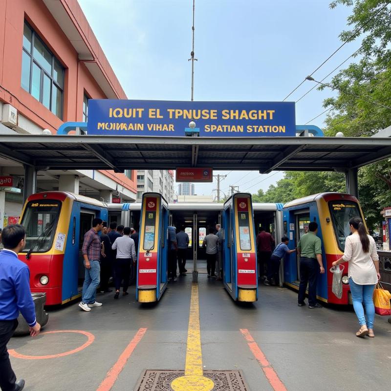 Nirman Vihar Metro Station Entrance