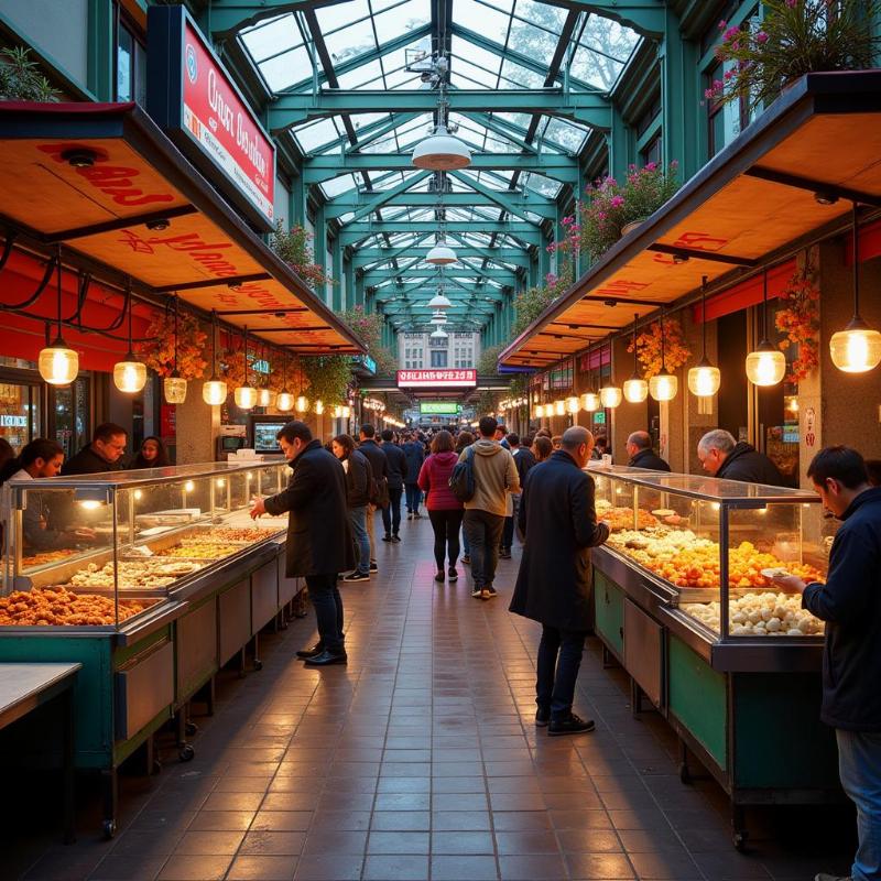 Food Stalls at Oakland Plaza