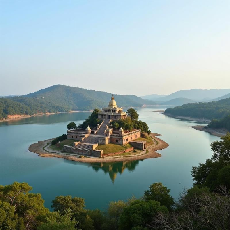 Omkareshwar Temple on Narmada River