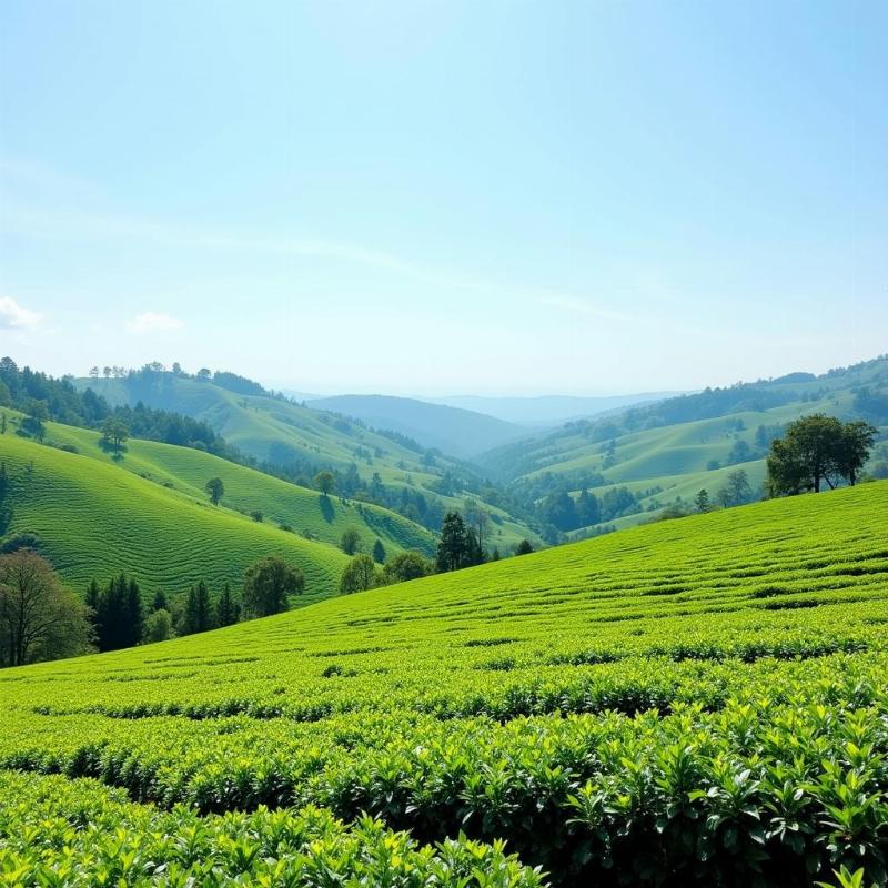 Ooty Tea Plantations Panoramic View