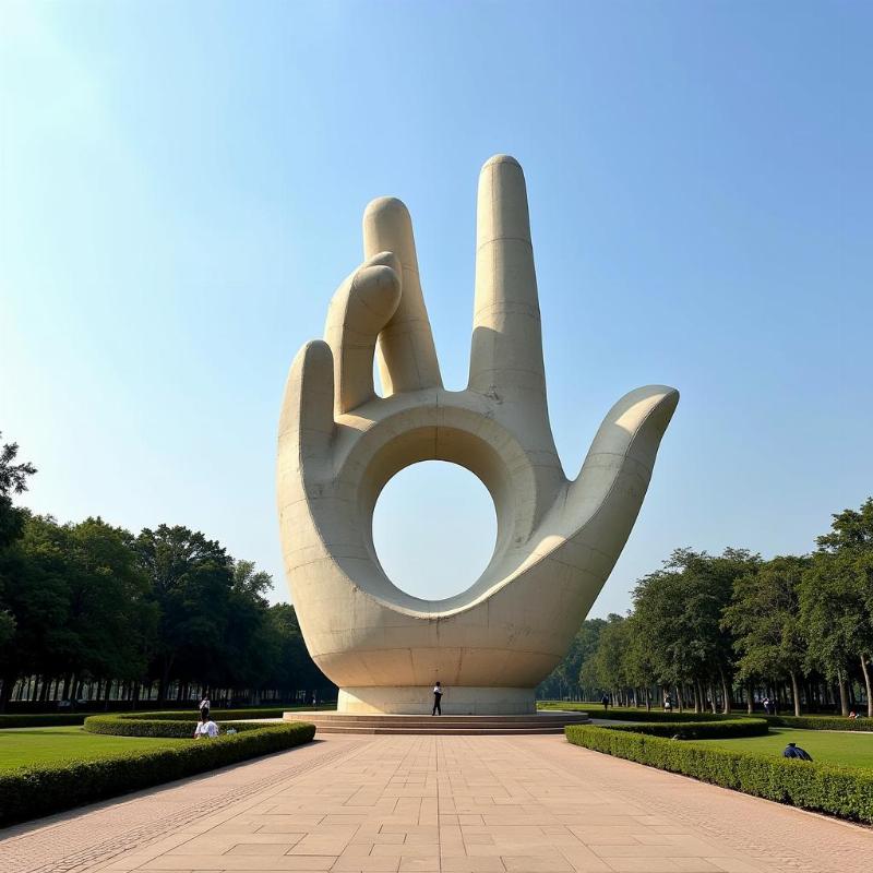 Chandigarh Open Hand Monument Symbolism