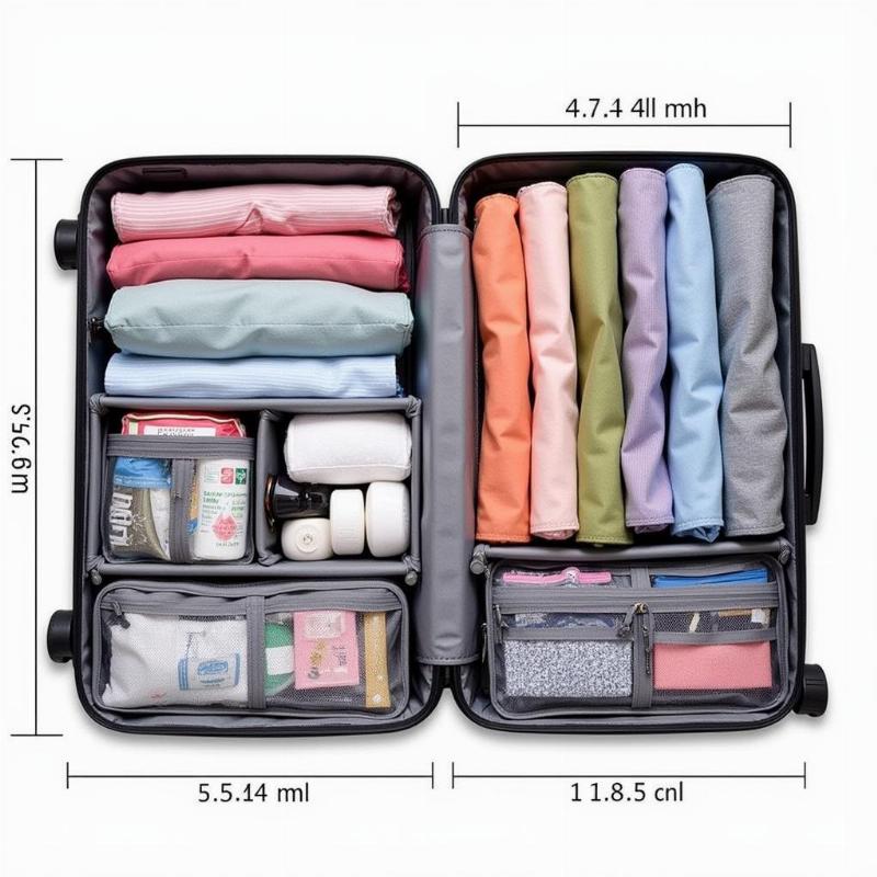 Organized Luggage with Travel Organizer Bags