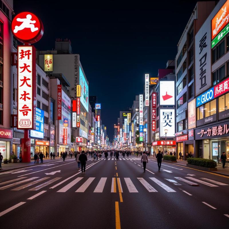 Osaka Cityscape at Night