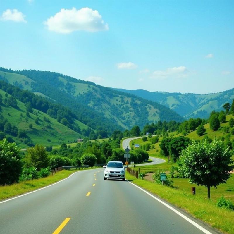 Road journey towards Papikondalu