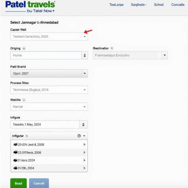 Online Booking Process for Patel Travels