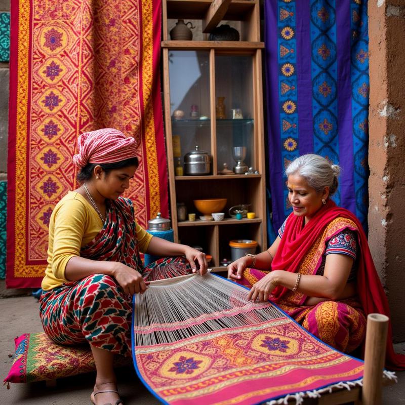 Traditional Patola Saree Weaving in Patan