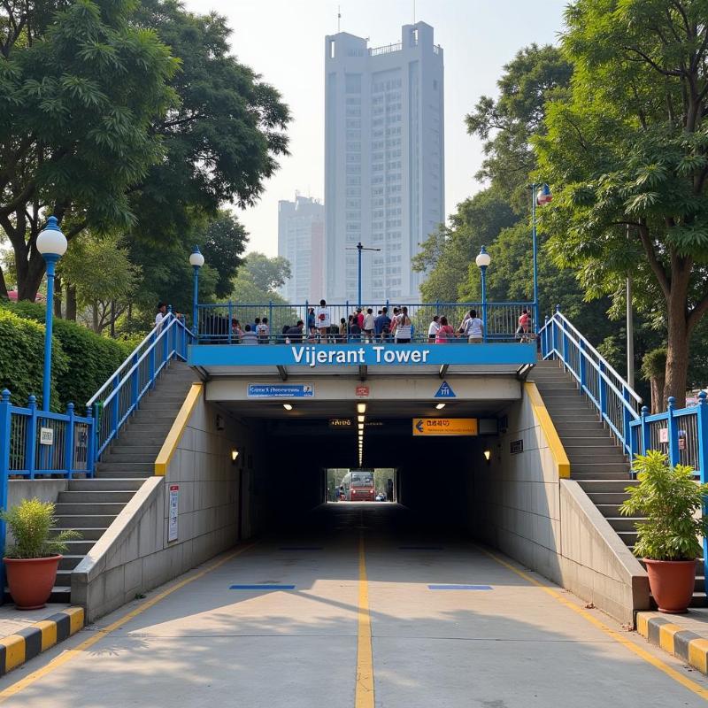 Rajendra Place Metro Station Entrance