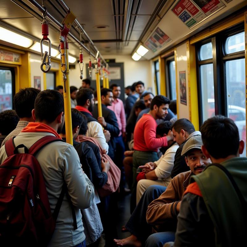 Riding Mumbai's bustling local train during peak hour