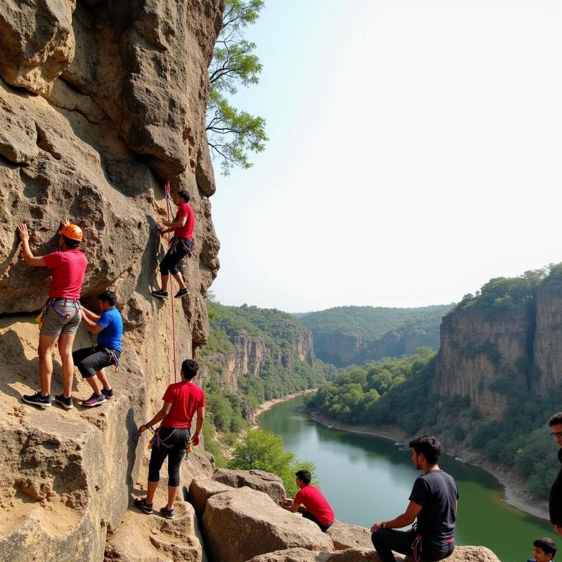 Adventurous rock climbing experience at Damdama Lake, Gurgaon