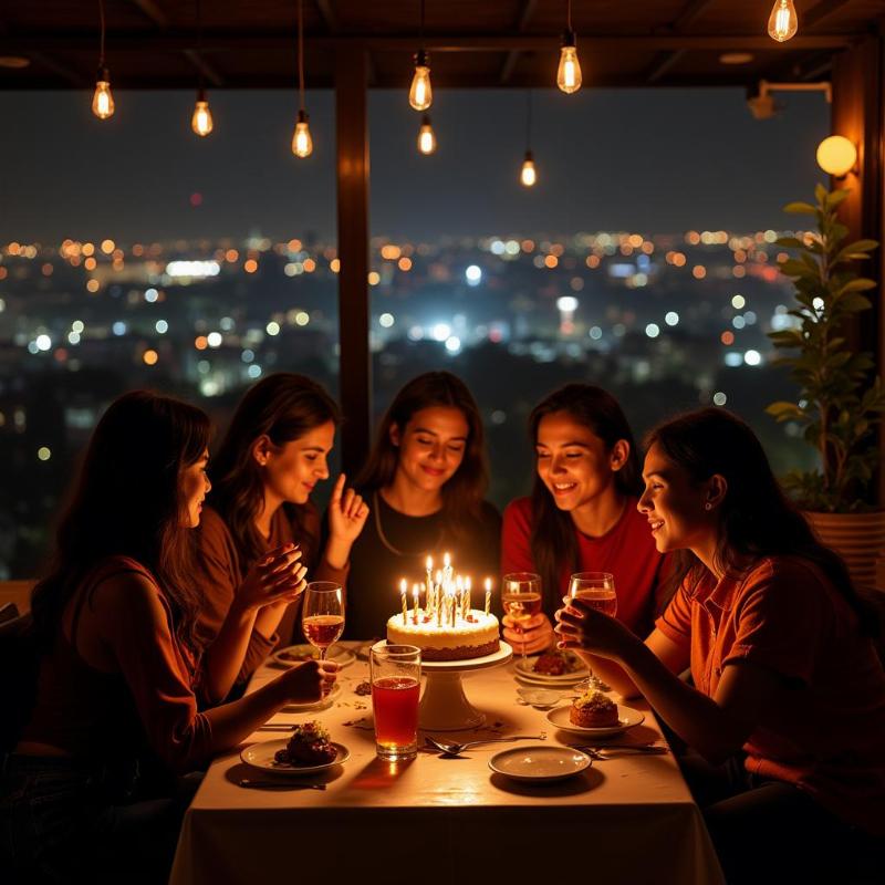 Rooftop Birthday Dinner in Lucknow