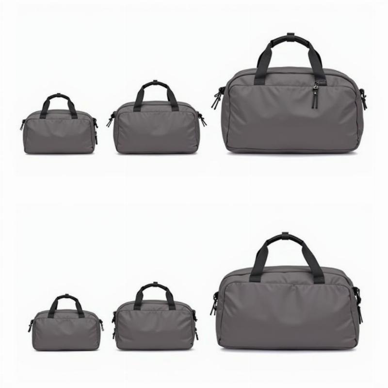 Round travel bags in various sizes