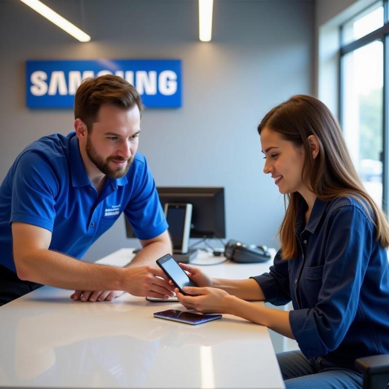 Samsung Service Center Customer Interaction