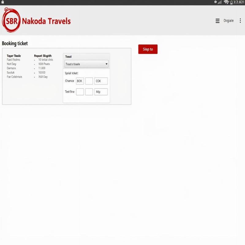 SBR Nakoda Travels Online Booking Process