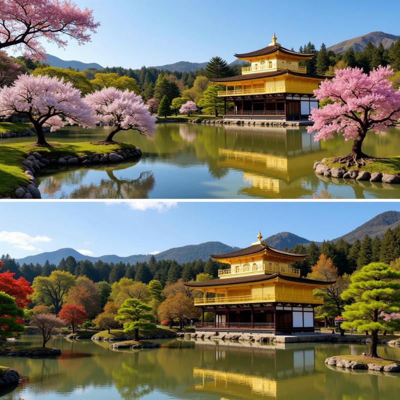 Golden Temple in Spring and Autumn