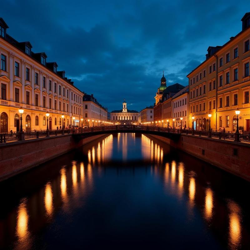 St Petersburg Canals at Night