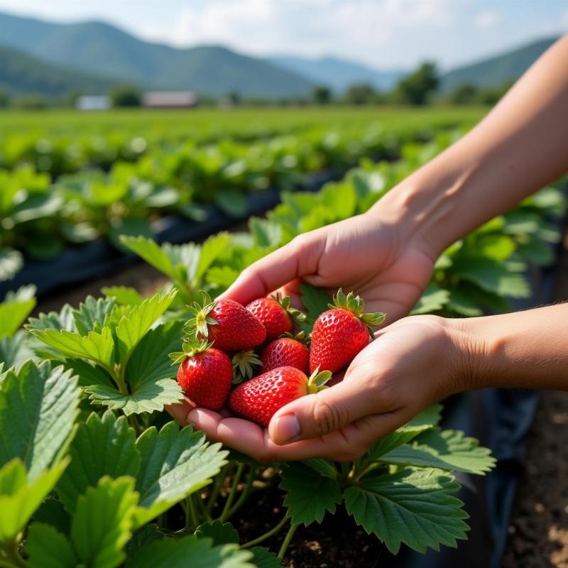 Strawberry Picking Tapola Agro Tourism