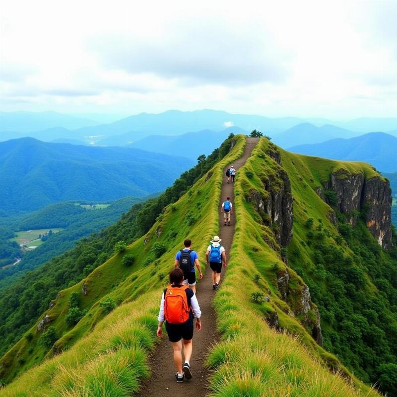 Trekking on Susunia Hill, Bankura