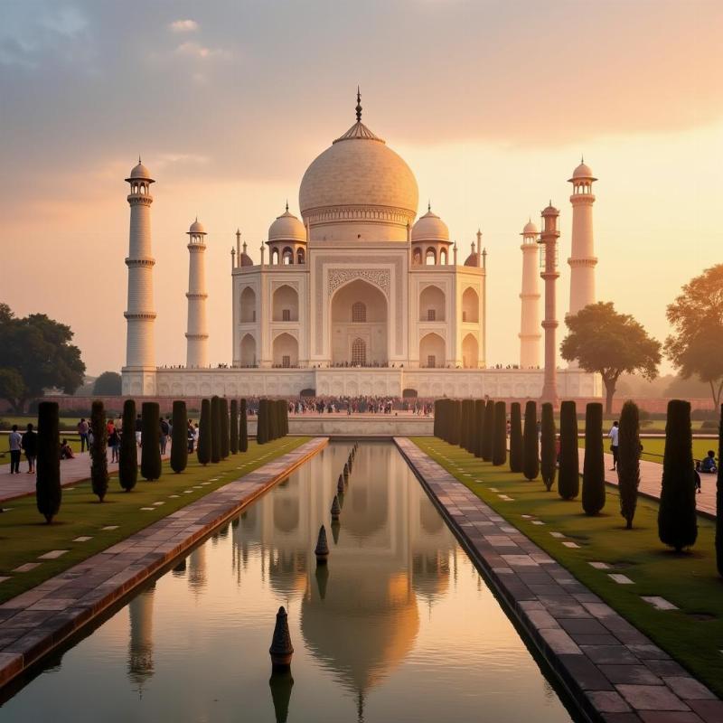 Taj Mahal at Sunrise during an Agra Day Tour