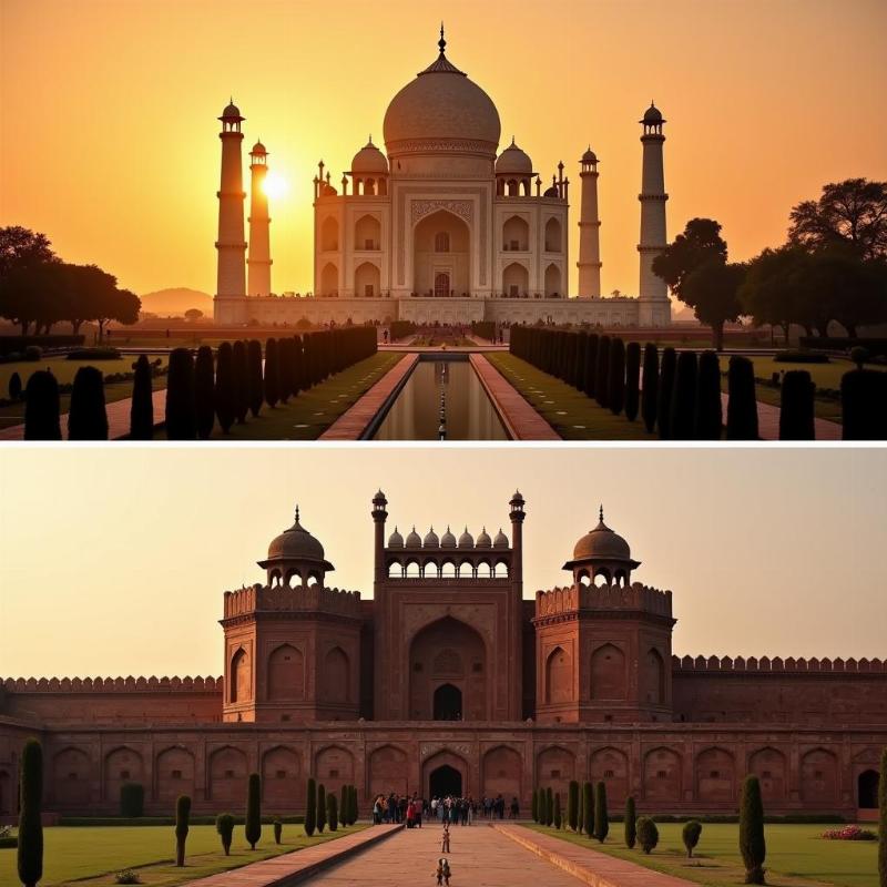 Sunrise at the Taj Mahal and exploring Agra Fort