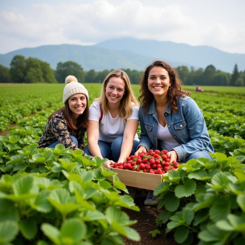 Strawberry Picking in Tapola